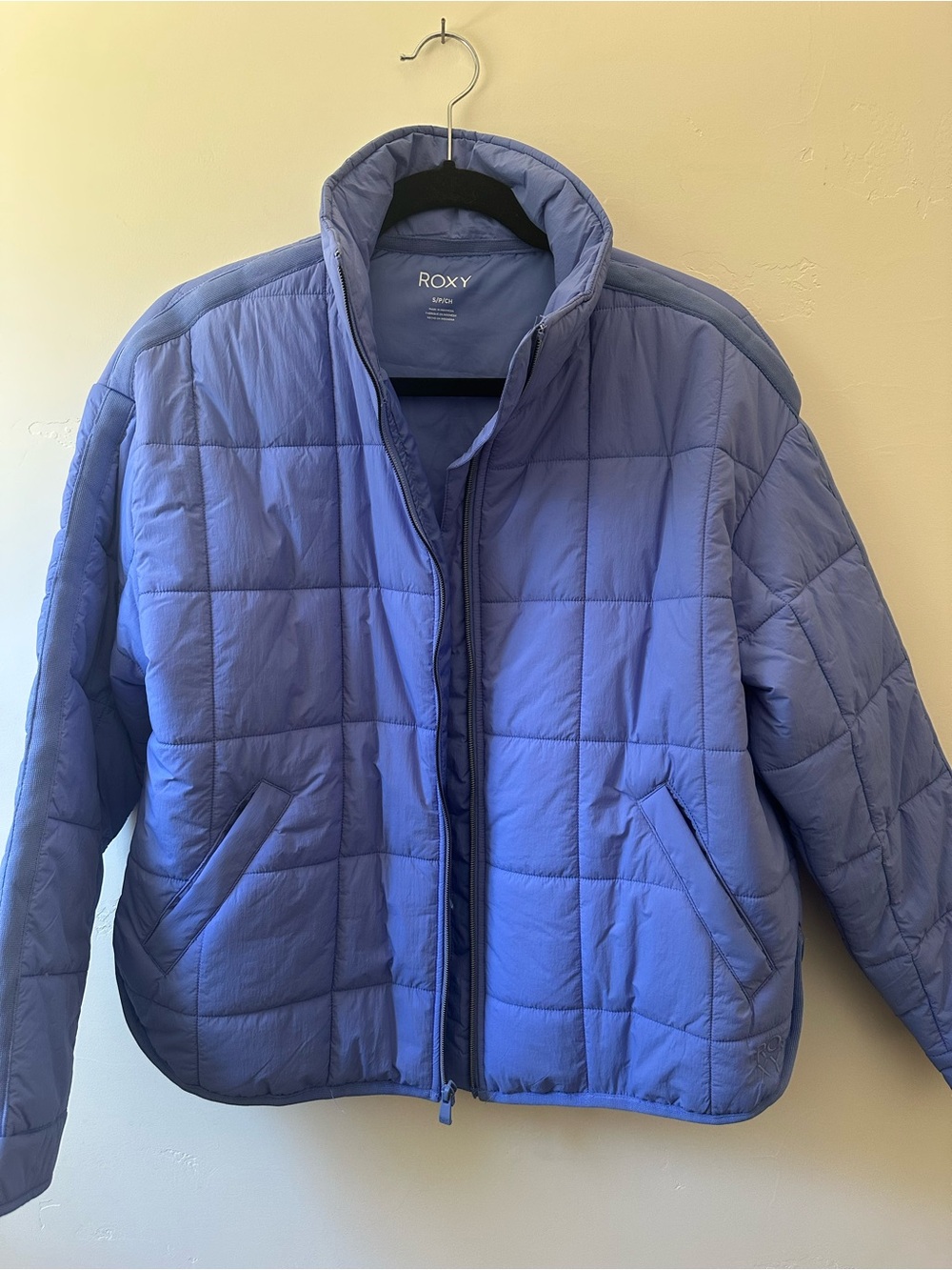 Roxy Lilac Quilted Puffer Jacket, S